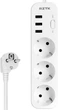 Сетевой фильтр-удлинитель RZTK Power Strip 3+3 USB-A White 1.5 м - изображение 11