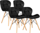 Zestaw krzeseł do kuchni i salonu ModernHome by Multistore KJC208 4 szt Black (5905817000692) - obraz 1