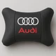 Автомобильная подушка под шею на подголовник с логотипом AUDI с красной надписью - изображение 1