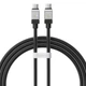 Дата кабель Baseus CoolPlay Series Type-C to Type-C 100W (1m) (CAKW00020) Black - зображення 1