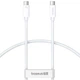 Дата кабель Baseus Superior Series 2 USB4 Full-Function Type-C to Type-C 240W (1m) (P10365200211) Moon White - зображення 1