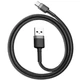 Дата кабель Baseus Cafule Type-C Cable 2A (2m) (CATKLF-C) Чорний / Сірий - зображення 2