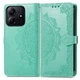 Кожаный чехол-книжка Art Case с визитницей для Xiaomi Redmi Note 14 5G Бирюзовый Без бренда - изображение 2