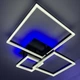 Люстра светодиодная потолочная LUMINARIA GENNY SQUARE RGB 105W 4S 645x618 BLACK 220V IP20, LED светильник с пультом ДУ - изображение 9