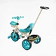 Детский трехколесный велосипед 10" Best Trike колеса EVA стальная рама световые и звуковые эффекты голубой с бежевым укр BS-70815 - изображение 3