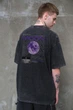 Чоловіча Виварена Оверсайз Футболка Without Washed З Принтом Moon L/XL Black - изображение 2