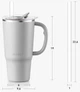 Термокружка с трубочкой BUYDEEM 700мл Oat White (DS57-OW) - изображение 3