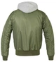 Куртка Brandit MA1 Sweat Hooded Olive/Grey (M) - изображение 2