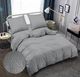 Комплект постельного белья Zastelli Евро 200х220 см 15-4307 Tradewinds Жатка Серый (2555000005091) - изображение 2