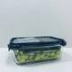Контейнер стеклянный прямоугольный с пластиковой крышкой Krauff Artglas 29-298-027 1000 мл Темно-синий (23640) - изображение 3