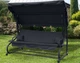 Качеля садова Bonro Garden BW-002 сіра 3 місна (42400947) - изображение 6