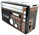 Радіоприймач портативний Golon RX-381 MP3 USB, коричневий - изображение 1