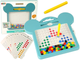 Układanka magnetyczna LEAN Toys niebiska, rysik i 12 kart (5905515351300) - obraz 1