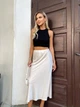Жіноча шовкова міді спідниця Uaclothes 42-44 Молочний (like33275-134911349) - изображение 2