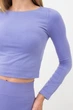 Топ вкорочений з довгим рукавом Giulia CROP TOP L/XL Violet-very peri - изображение 3