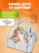 Дитячий термо килимок з м’якими бортиками Прайд, подушкою,розвиваючий кокон, Ігровий з брязкальцями. Манеж Для малюків та новонароджених 100х108 см (351-1С) - зображення 7