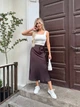 Жіноча шовкова міді спідниця Uaclothes 42-44 Коричневий (like33274-134901349) - зображення 1