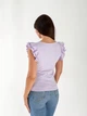Жіноча бавовняна футболка з рюшами Uaclothes L Бузковий (like33268-134821353) - зображення 5