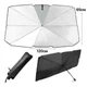 Солнцезащитный автомобильный зонт для лобового стекла Windshield Sun Shade Umbrella Small 120x65 см с чехлом Black - изображение 3
