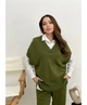 Жіноча в'язана жилетка ARTKNIT S-M Зелений (ak28259) - изображение 2