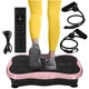 Виброплатформа для тренировок 4FIZJO Ultra+ с пультом и эспандерами Black/Pink (P-5905973402880) - изображение 1