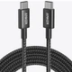 Кабель Anker USB-C USB-C 100W (3 м) нейлон Чорний (A8758) - зображення 1