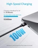 Кабель Anker USB-C USB-C 100W (3 м) нейлон Чорний (A8758) - зображення 2