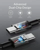 Кабель Anker USB-C USB-C 100W (3 м) нейлон Чорний (A8758) - зображення 3