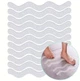 Протиковзкі наклейки - смужки для підлоги душової та ванни S-slip Strip фігурні стікери / стрічки для вологих поверхонь / сходів / кухні / туалету, 18х1.3 см, 24 шт, прозорі (107000198) - зображення 4
