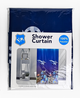 Шторка у ванну Stenson R92071 Blue – 170×180 см, з кільцями, водонепроникна - зображення 1