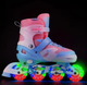 Rolki Nils Extreme NA0189 Moonbean z zestawem ochraniaczy roz. 35-38 M LED Białe (5907695565164) - obraz 6
