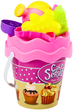 Zestaw do piasku LEAN Toys Słodkości Różowe 8 elementów 18547 (5905991021643) - obraz 1