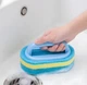 Господарська щітка - губка з ручкою для прибирання будинку Cleaning Brush щіточка для ванної та кухні / посуду / плитки / душової / туалету, блакитна (106997338) - зображення 6
