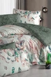 Постільна білизна євро розмір La Romano Premium Satin Reneta Green - зображення 2
