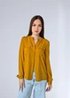 Блуза-рубашка женская одноонная на пуговицах Mint&Berry Горчичная 14892 S (42) - изображение 6