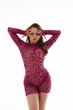 Комбінезон для танців хілз і тверк Goddess (Premium) Crimson Panther XS Червона Пантера (12032-XS) - изображение 10