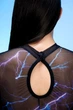 Комбінезон для танців хілз і тверк Goddess (Premium) Mesh Flash XS Чорно-Синій (12013-XS) - изображение 11