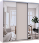 Шкаф купе Doros Сити Лайт Кашемир 1 ДСП/2 зеркала 225х60х225 см (80736380) - изображение 2