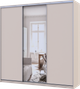 Шкаф купе Doros Сити Лайт Кашемир 2 ДСП/1 зеркало 225х60х225 см (80736383) - изображение 3
