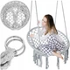 Садовое подвесное кресло - качеля Бохо до 120 кг Серое Bonro B-092 Grey бразильское Boho - изображение 4