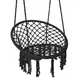 Садовое подвесное кресло - качеля Бохо до 120 кг Черное Bonro B-092 Black бразильское Boho - изображение 9