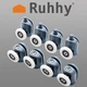 Ролики для душової кабіні Ruhhy 3305 комплект 8 штук верхні та нижні колеса для скла 4-6 мм - зображення 2