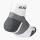 Носки мужские короткие 2XU Vectr Light Cushion 1/4 Crew UA5047e_WHT/GRY XL Белые (9336340665892) - изображение 2