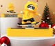 Игрушка желтая скользящий медведь Панда на скейте на панель авто - изображение 4