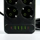 Удлинитель сетевой переноска 2м на 10 розеток + 4USB + 2Type-C UA Power F35U Черный 63266 - изображение 10