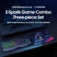 Ігровий комплект Onikuma TZ3006 3 в 1 з RGB-підсвіткою |1,35 м+1,35 м| Чорний - зображення 9