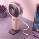 Портативный вентилятор KLW-E8 Mini с аккумулятором и подставкой для телефона |17см| Розовый - изображение 8