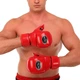 Перчатки для смешанных единоборств кожаные тренировочные крабы MMA Zelart 3495 размер S Red - изображение 6