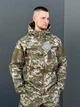 Чоловіча Куртка SoftShell на флісі з липучками під шеврони піксель розмір 5XL - изображение 5