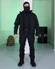 Форма Softshell на флісі Куртка з липучками під шеврони + Штани чорна розмір L - изображение 1